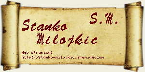 Stanko Milojkić vizit kartica